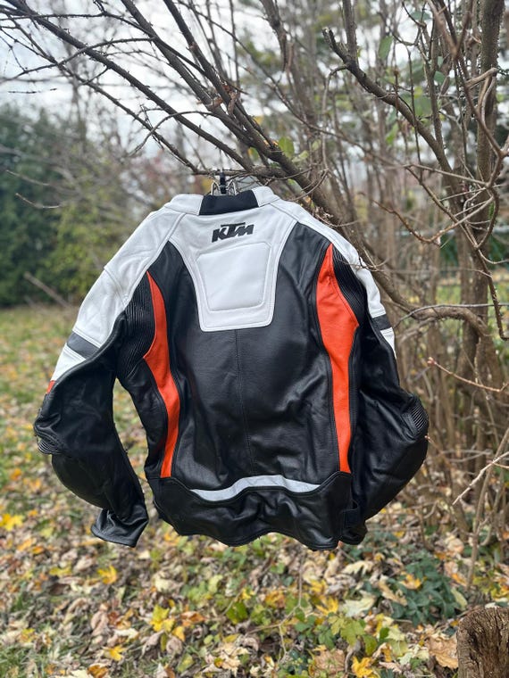 KTM Motorbike Racing Leather Jacket: Cowhide, Certified Protectors
