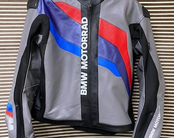 BMW Motorrad Racing Leather Jacket, Cowhide with Protectors