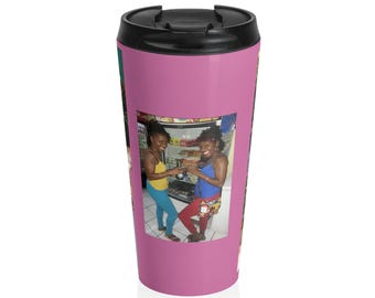 Spersonalizowany kubek podróżny ze stali nierdzewnej, spersonalizowany kubek ze zdjęciem, prezent dla przyjaciół, prezent podróżny, kubek biurowy, prezent urodzinowy