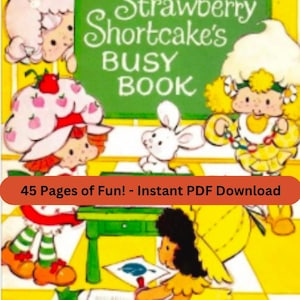 Strawberry Shortcake's Busy Book - direct downloaden - vintage - 50 pagina's - urenlang plezier!