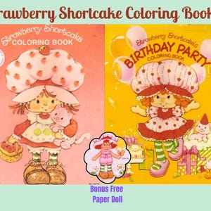 Livres de coloriage vintage Strawberry Shortcake : nostalgie des années 1980 (téléchargement PDF)