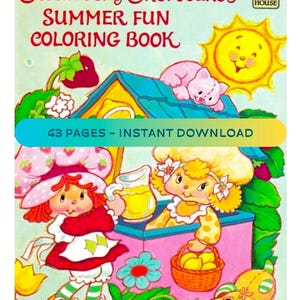 Livre de coloriage vintage Strawberry Shortcake : 43 pages de plaisirs estivaux (téléchargement PDF)