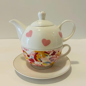 Care Bears Tea Set: Vintage Teapot, Cup & Plate