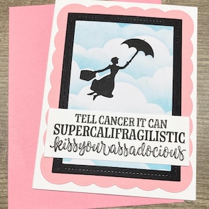 Cancer diagnosis handmade greeting card, funny card for cancer patient, gift for cancer diagnosis, fuck cancer, kick cancers ass card