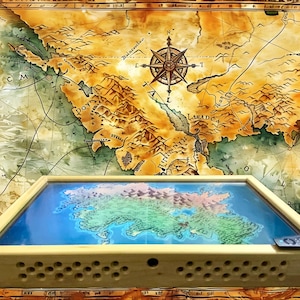 The Adventurer&#39;s Table II, Portable Digital Tabletop RPG Gaming, Digital Map Case, TV Gaming Table, Role Playing Game Table, Ttrpg, D&D, DnD