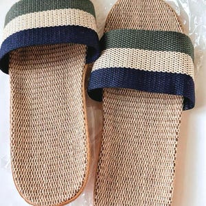 Handmade Linen Summer Slippers: Breathable Hemp House Slides