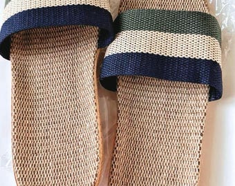 Handmade Linen Summer Slippers: Breathable Hemp House Slides