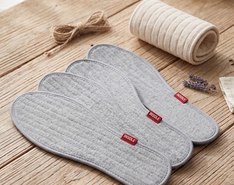 Handmade Natural Mugwort & Cotton Linen Insoles - Breathable Herbal Shoe Pads, Sweat-Absorbing Comfort, Shoes Accessories Insole Pads