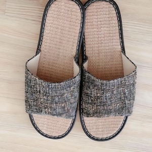 Linen & Hemp Slippers: Thai Organic Comfy Indoor Slides
