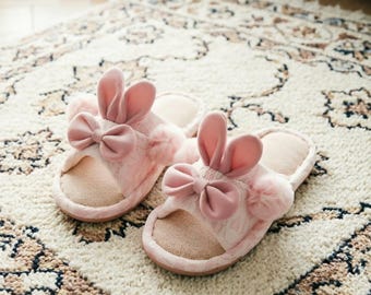 Linen Slippers Vintage Princess Kids Shoes Indoor Home Natural Flax Fabric Soft Sole Mother Daughter Matching Slippers