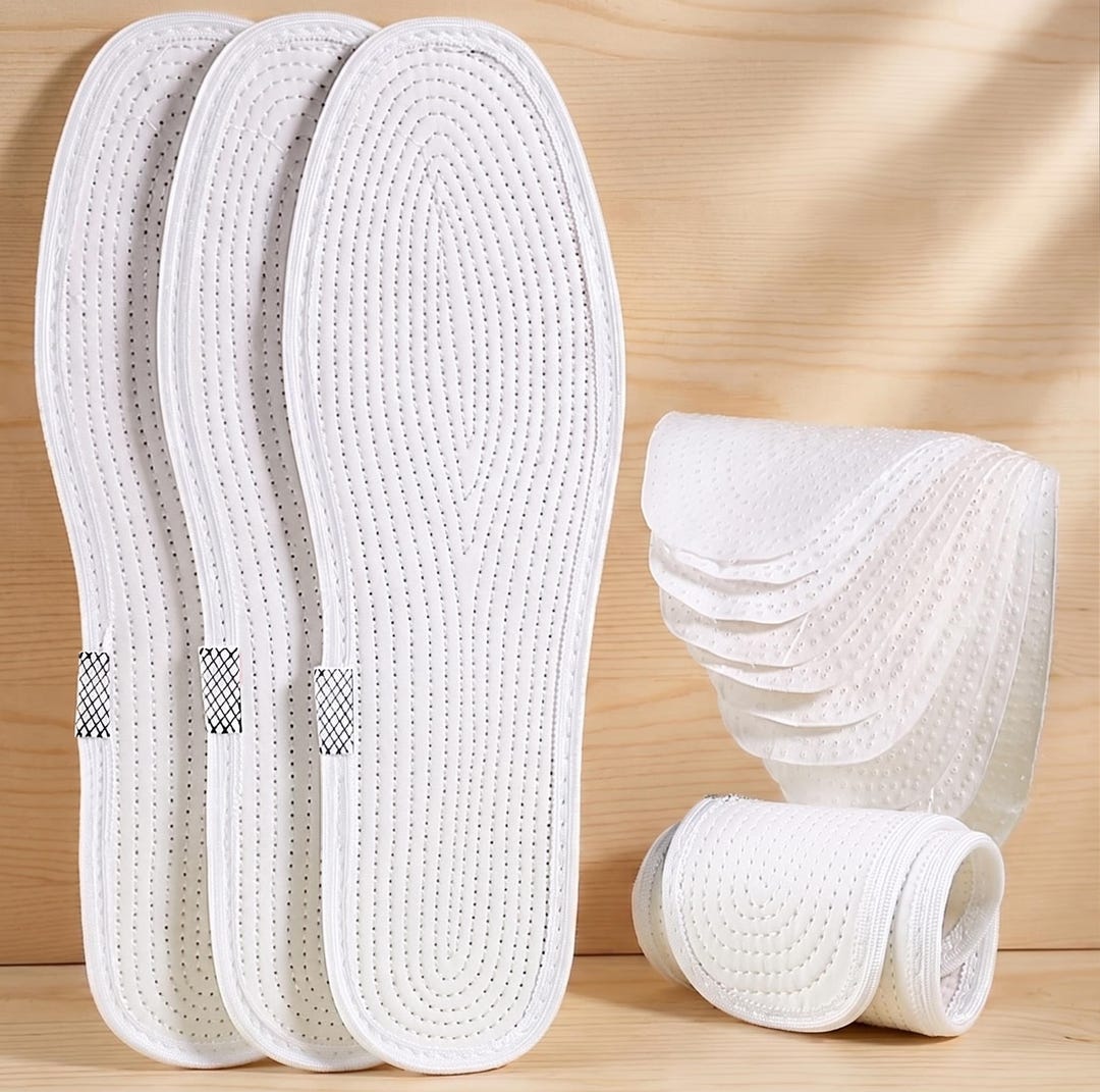 Pure Cotton Handmade Insoles - Breathable & Sweat-absorbing, Odor ...
