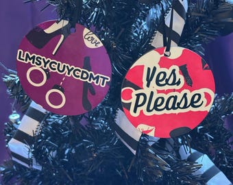 LMSYCUYCDMT MDF Christmas Ornament, Smut Reader Gift, Spicy Book & Dark Romance Lover, Holiday Decor, Booktok Ornaments