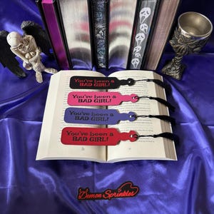 You've Been a Bad Girl! - Paddle Leatherette Bookmark W/ Tassel - Smutmark - Dark Romance Spicy Reader's Bookmark- Thin Boarder