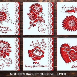 Mother's Day Gift Card SVG Laser Cut1017
