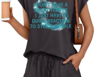 Short Temper Design: SVG PNG JPG Digital File