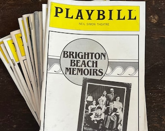 Vintage Broadway Playbills. 1980s 1990s 2000s. New York Theater. Cats Biloxi Blues Miss Saigon The Producers Lost in Yonkers and More