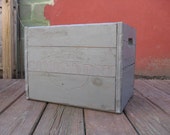 Pale Blue Canada Dry Wooden Crate. Rustic Country Cottage and Farm Chic. 2 Available.