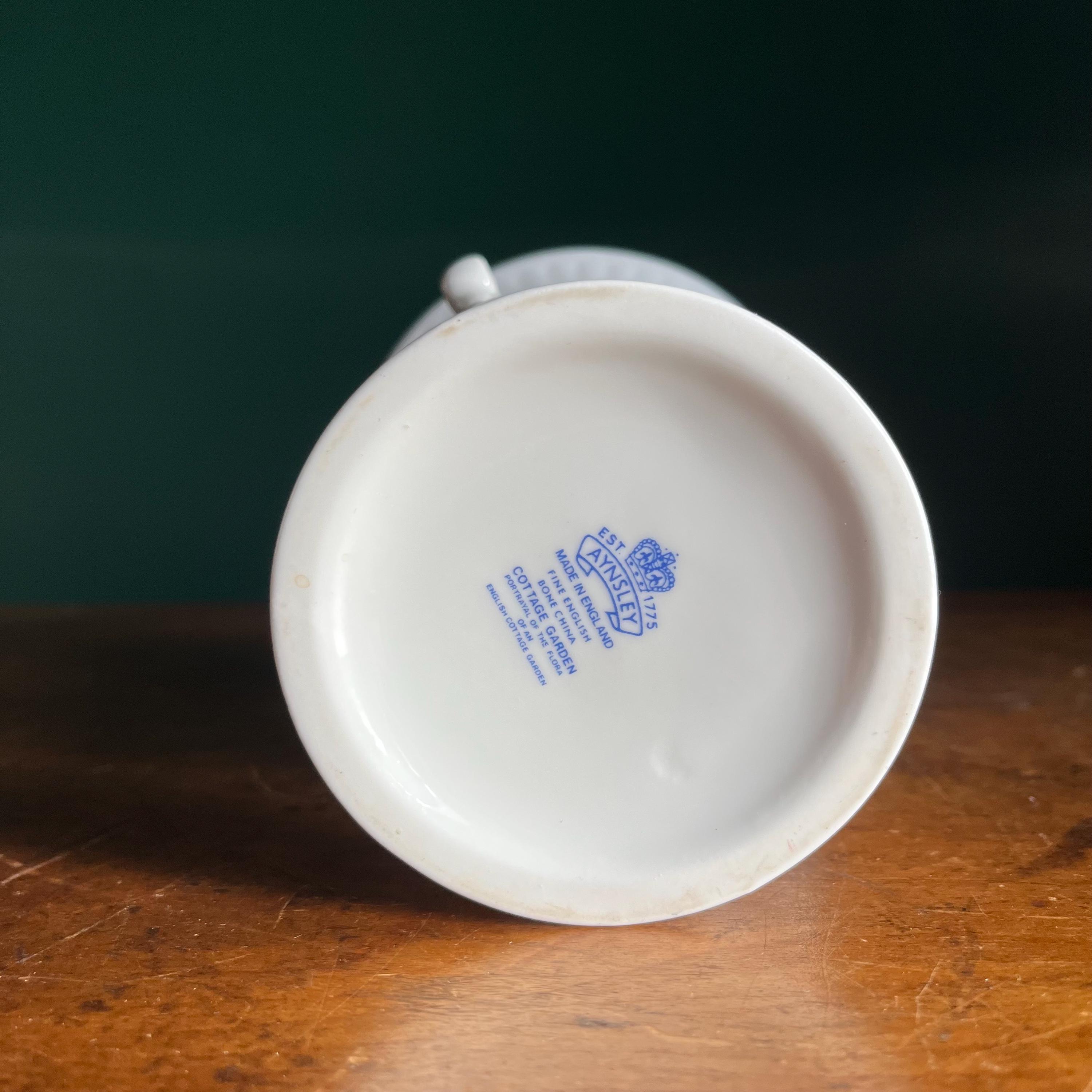 ヴィンテージ エインズレイ ボーンチャイナ 花瓶 コテージガーデン