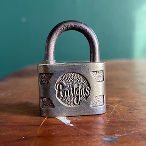 Vintage PHILGAS Padlock No Key Antique Lock Brass Antique Padlock