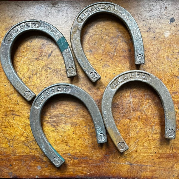 Vintage Leader Brand Iron Pitching Horseshoe. Lawn Games Farmhouse Decor Nostalgia Wall Decor Cottagecore