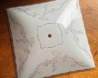 Vintage White Glass Ceiling Light Cover