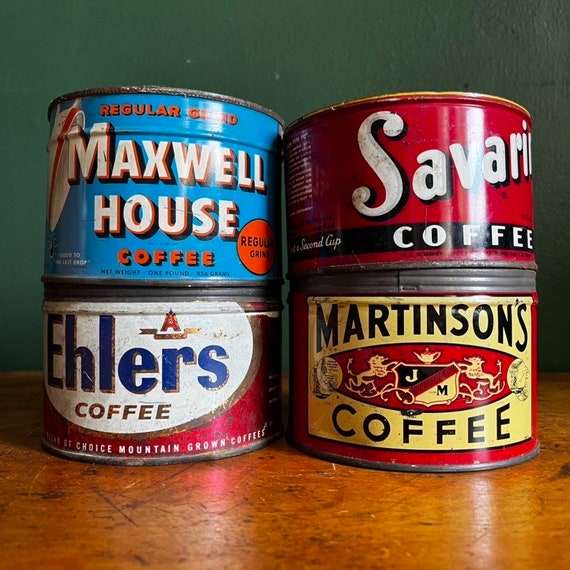 Vintage Coffee Cans. Pick and Choose. Savarin Maxwell House Etsy