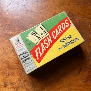 Vintage 1950s Milton Bradley Addition and Subtraction Flash Cards
