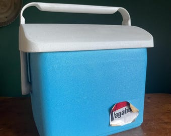 Vintage 1980s Vagabond  Blue Cooler 4th of July Memorial Day Camping Beach Road Trips