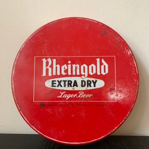 Vintage Rheingold Extra Dry Lager Beer Metal Tray. Liebmann Breweries. Brooklyn, NY. Orange, NJ. image 2