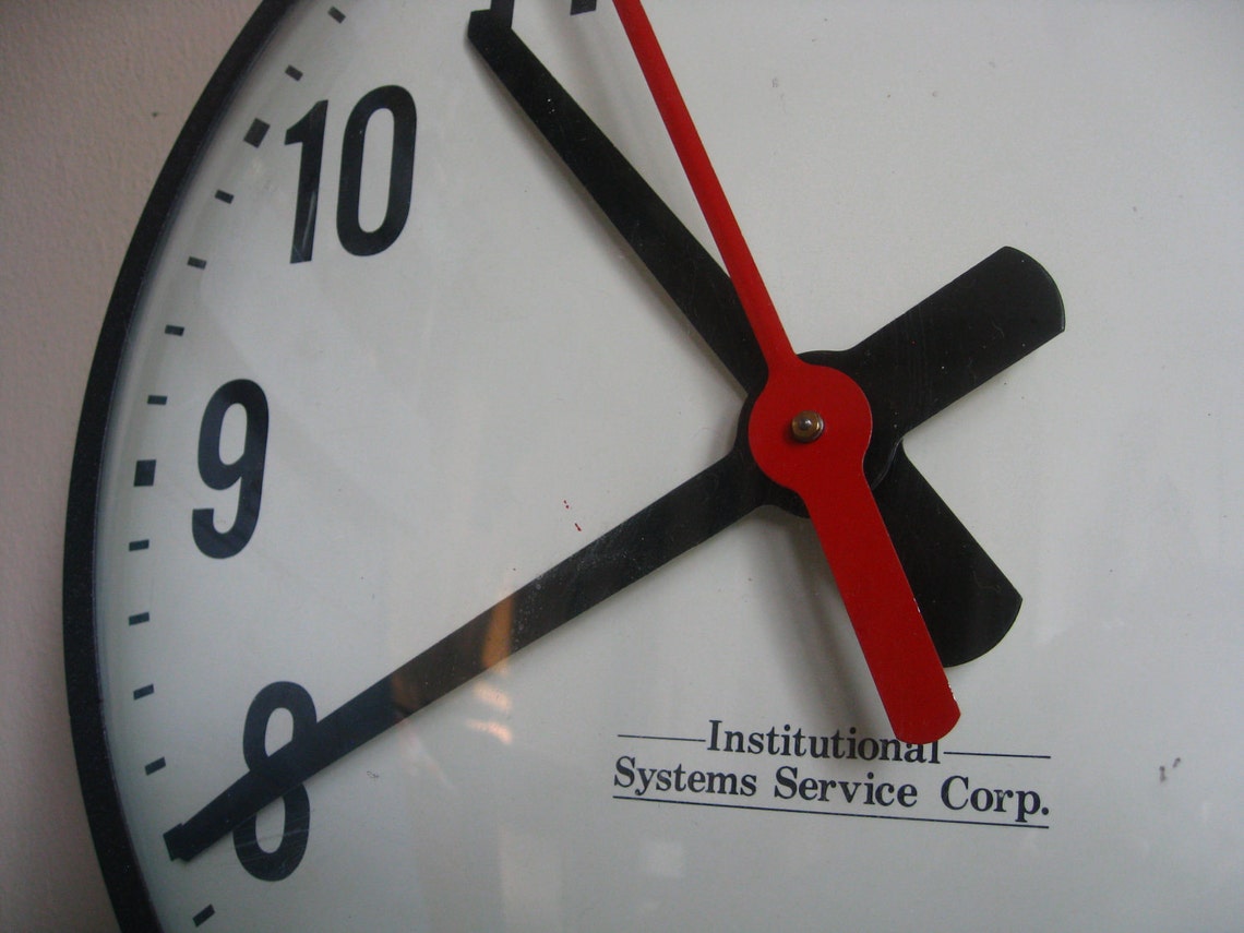 Old School. Vintage School Clock. Etsy