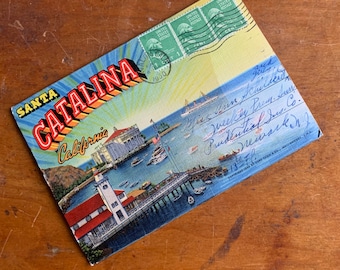 Vintage 1940s Santa Catalina California Souvenir Postcard Folder.