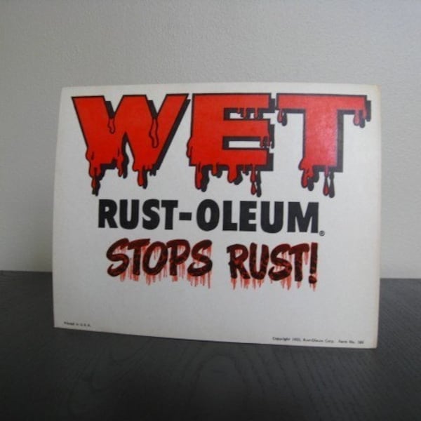 7 Vintage Rust-oleum Advertisements.  Cool Collectible and Decor. 39 Available.