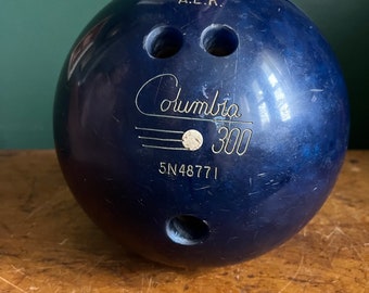 Vintage jaren 1970 Blue Columbia 300 bowlingbal