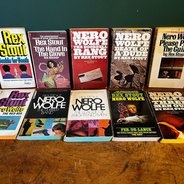 Nero Wolfe Rex Stout Libros en rústica. Tu eliges. Relleno de estantes. década de 1960 década de 1970