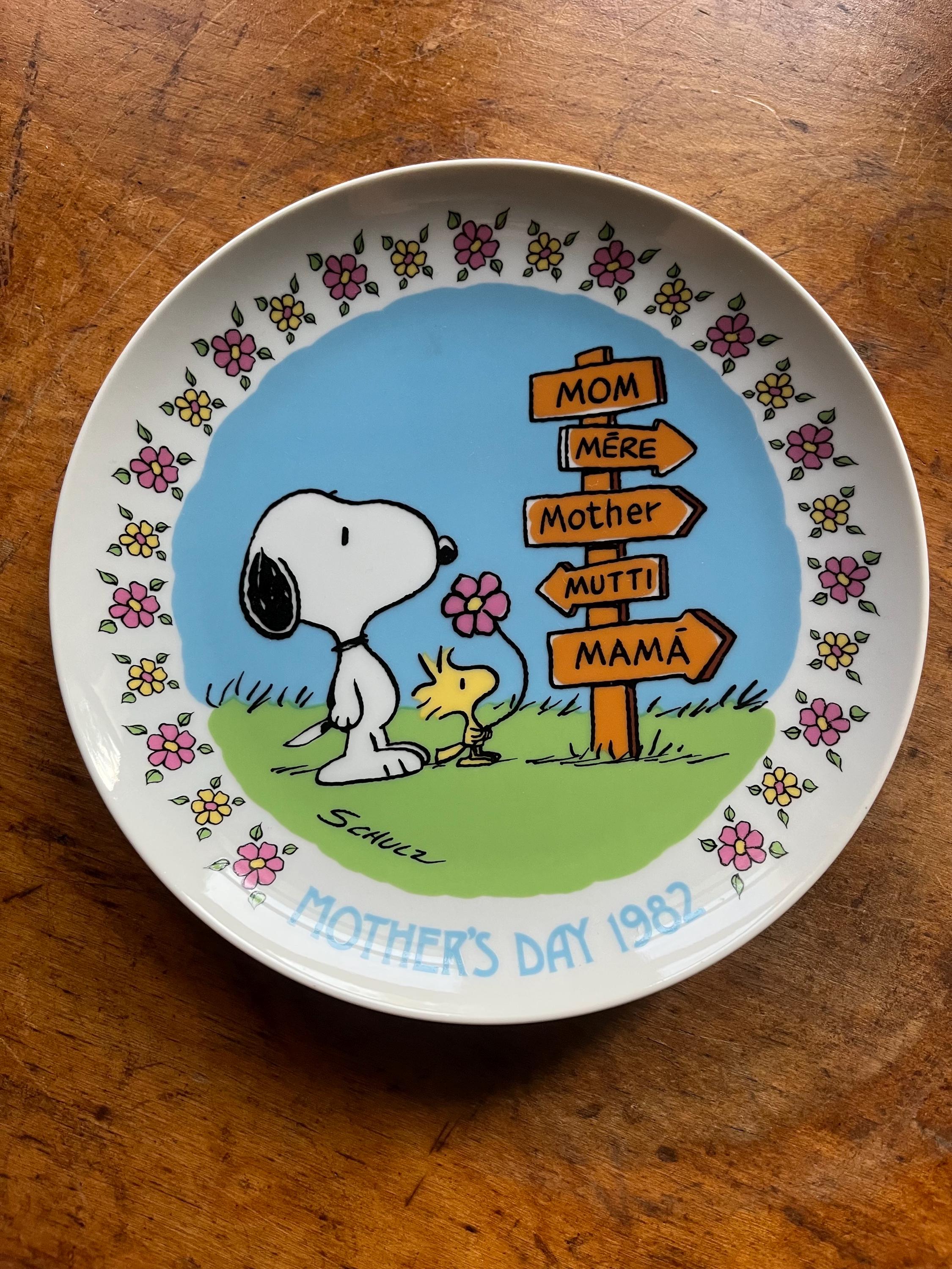 Vintage Snoopy Plate - Etsy