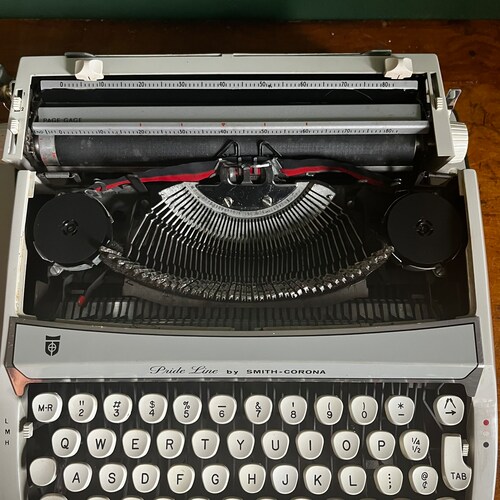 Sales Vacation Sale. Vintage 1970s Smith Corona Pride Line Typewriter. 1970s Office. Vintage Office.