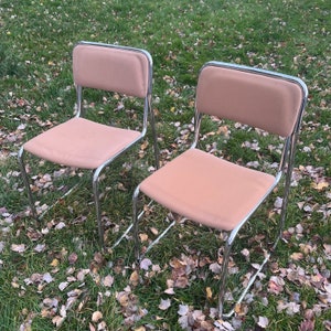 1970s Otto Gerdau Italian Chrome Chairs Pair Velpans LOCAL PICKUP ONLY Made in Italy Italian 1970s Seventies