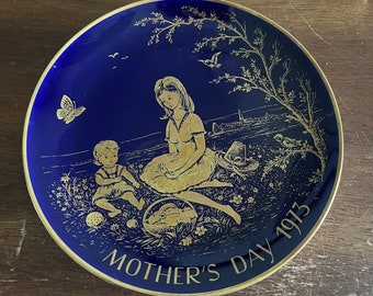 Mothers Day 1973 Commemorative Plate Lindner Western Germany