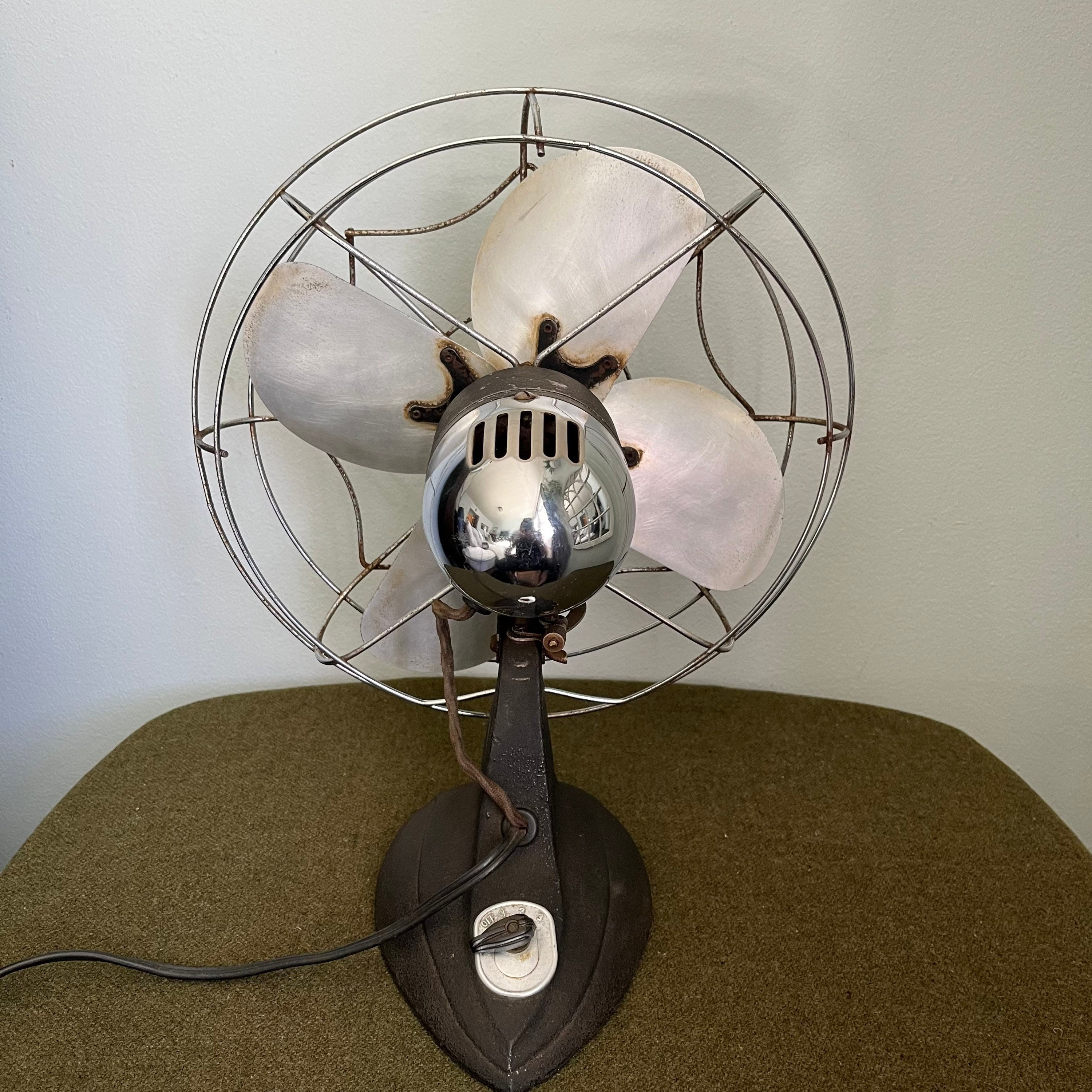 Vintage Industrial Chic Vintage Eskimo Table Top Fan