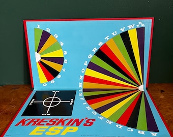 Tablero de juego Kreskin vintage de los años 60. Solo tablero. Decoración de sala de juegos. Milton Bradley.