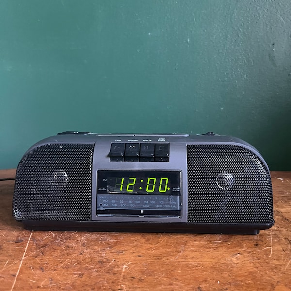 Radio Cassette Alarm Clock Etsy UK