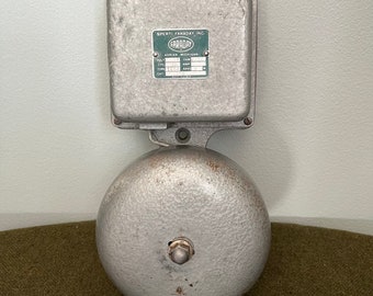 Industrial Chic. Sperti Faraday P 2795 Silver Fire Alarm Bell.