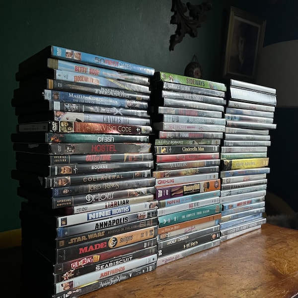 Lot of 70 Vintage DVDs 1980s 1990s 2000s Y2K Films Classic Movies