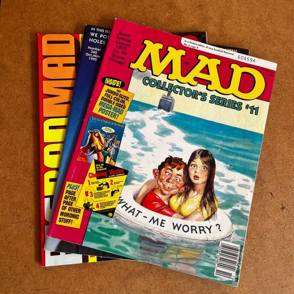 Vintage 1995 Mad Magazine. Alfred E Neuman. Comics. 1990s Magazines.