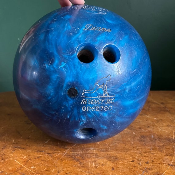 Vintage 1970s Bright Blue Regency 300 Ebonite Bowling Ball Etsy