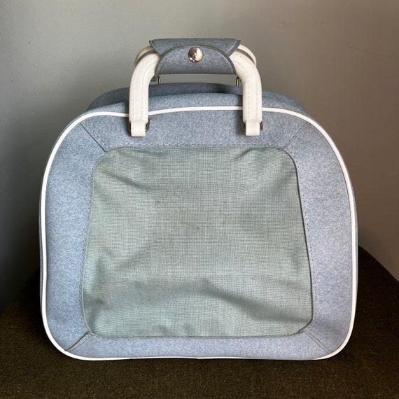 Vintage 1970s Baby Blue Bowling Ball Bag. - image 4
