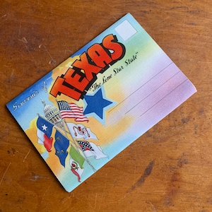 Vintage 1940s Texas  Souvenir Postcard Folder.
