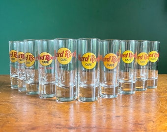 Vintage 1990s Y2K Early 2000s Hard Rock Cafe Shot Glasses Paris NYC Hollywood Amsterdam More