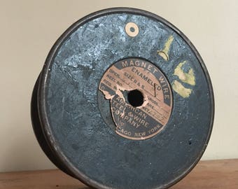 Vintage American Steel and Wire Company Enamel Wire Spool