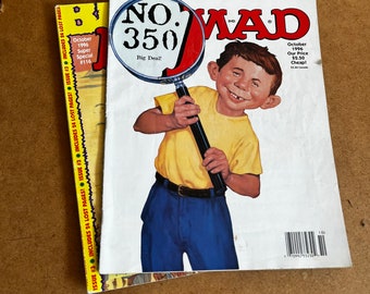 【額縁付き】mad magazine ⑩ A2ポスター MAD Magazine No. 350 October 1996 With CD ROM MTV Kathie Lee